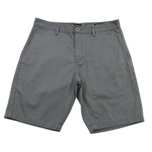 RVCA The Week-End Chino Shorts Mens 34 Gray 10" Inseam Skater Streetwear Retro